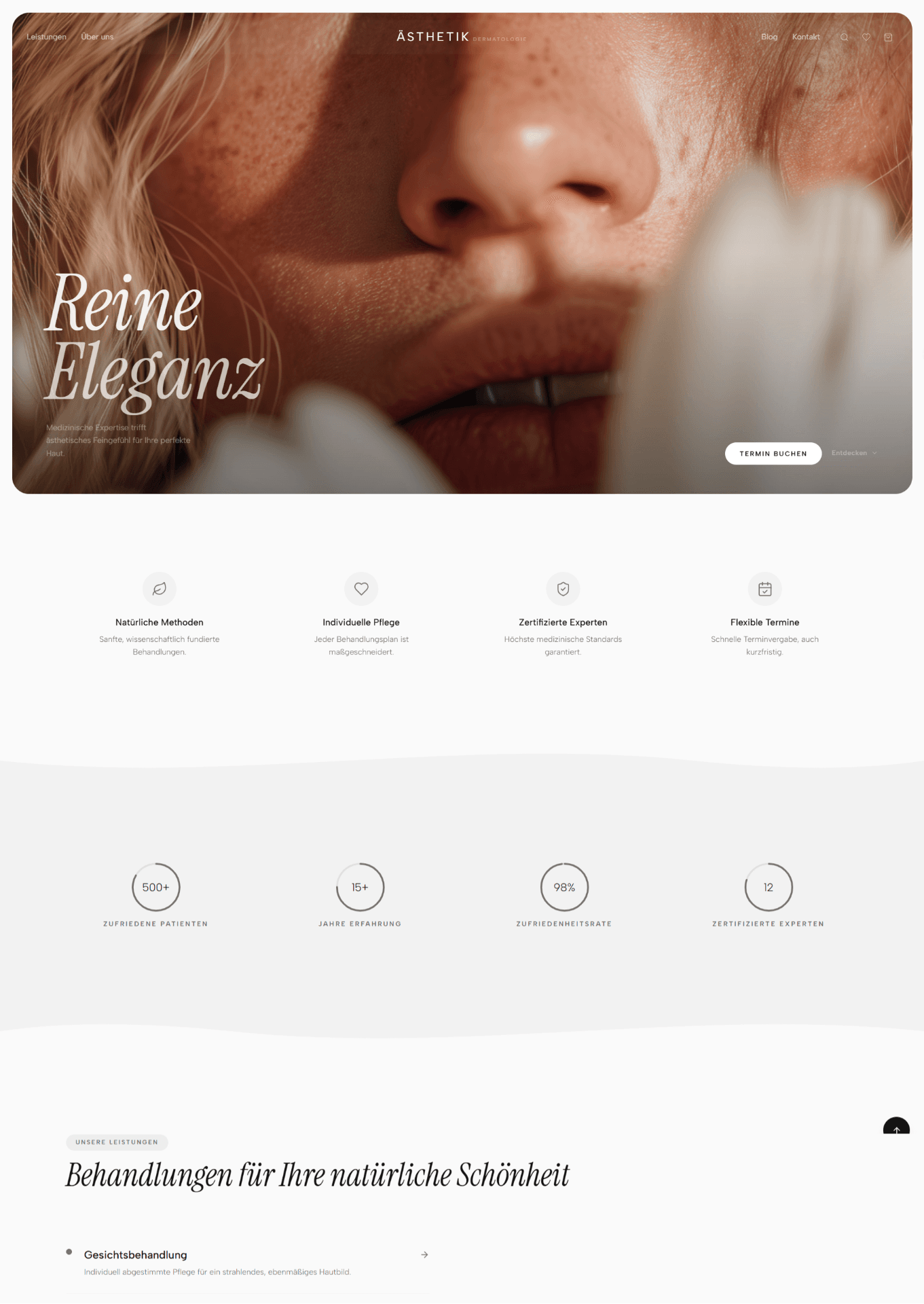 Ästhetik Dermatologie Website