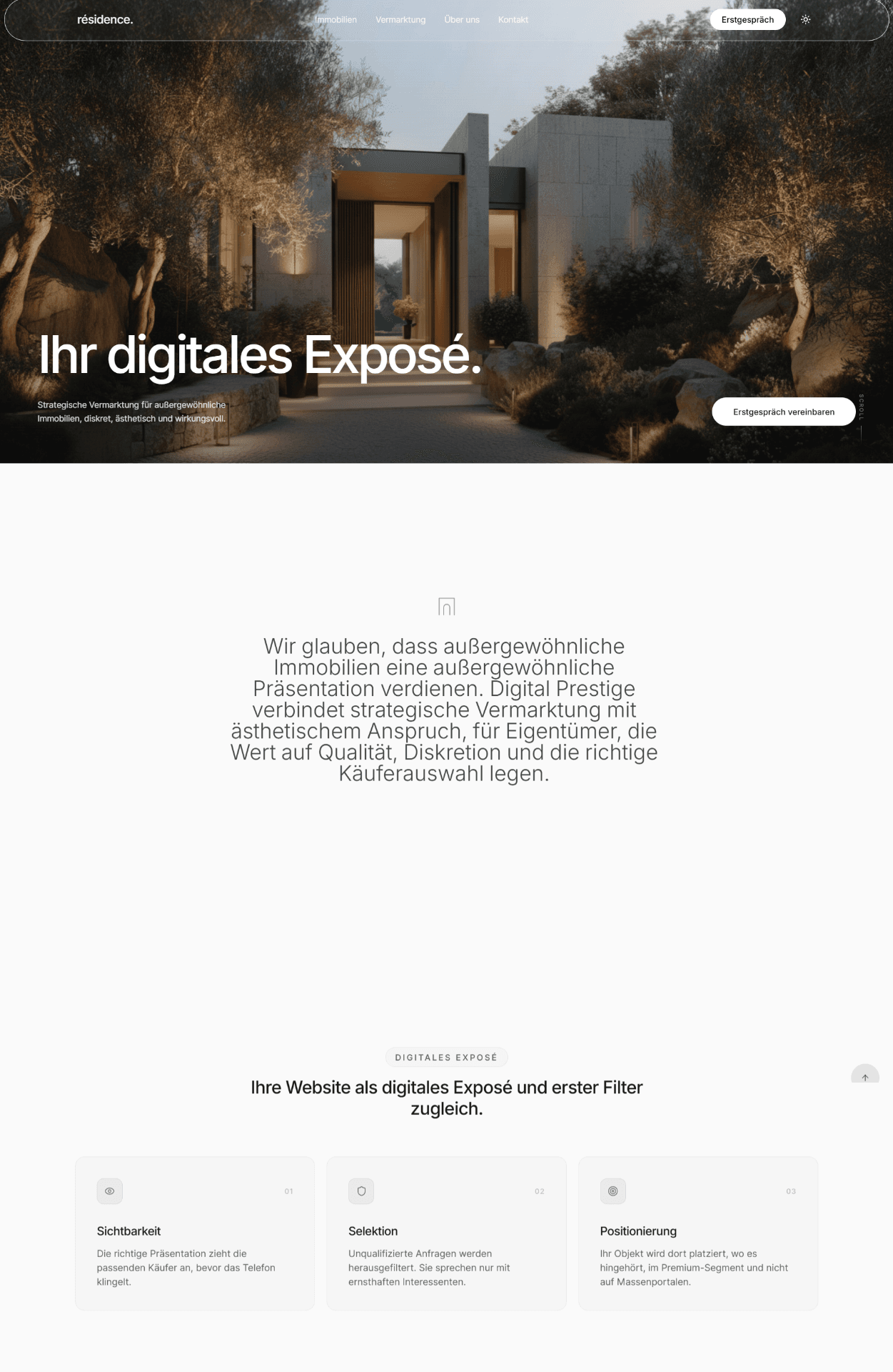 Résidence Immobilien Website