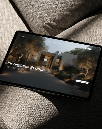Résidence Immobilien Konzeptstudie als iPhone-Mockup