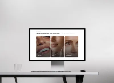 Luma Zahnklinik Konzeptstudie auf einem iMac