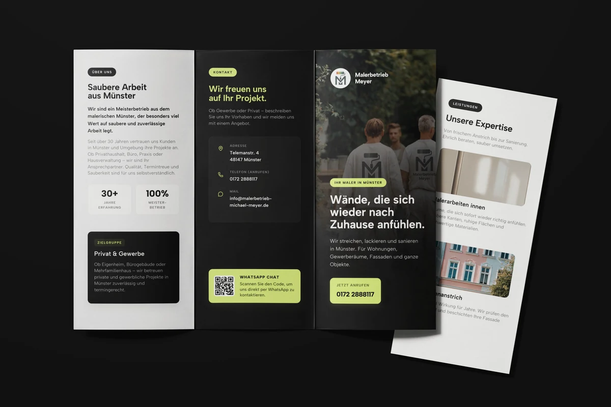 Malerbetrieb Meyer Trifold-Flyer